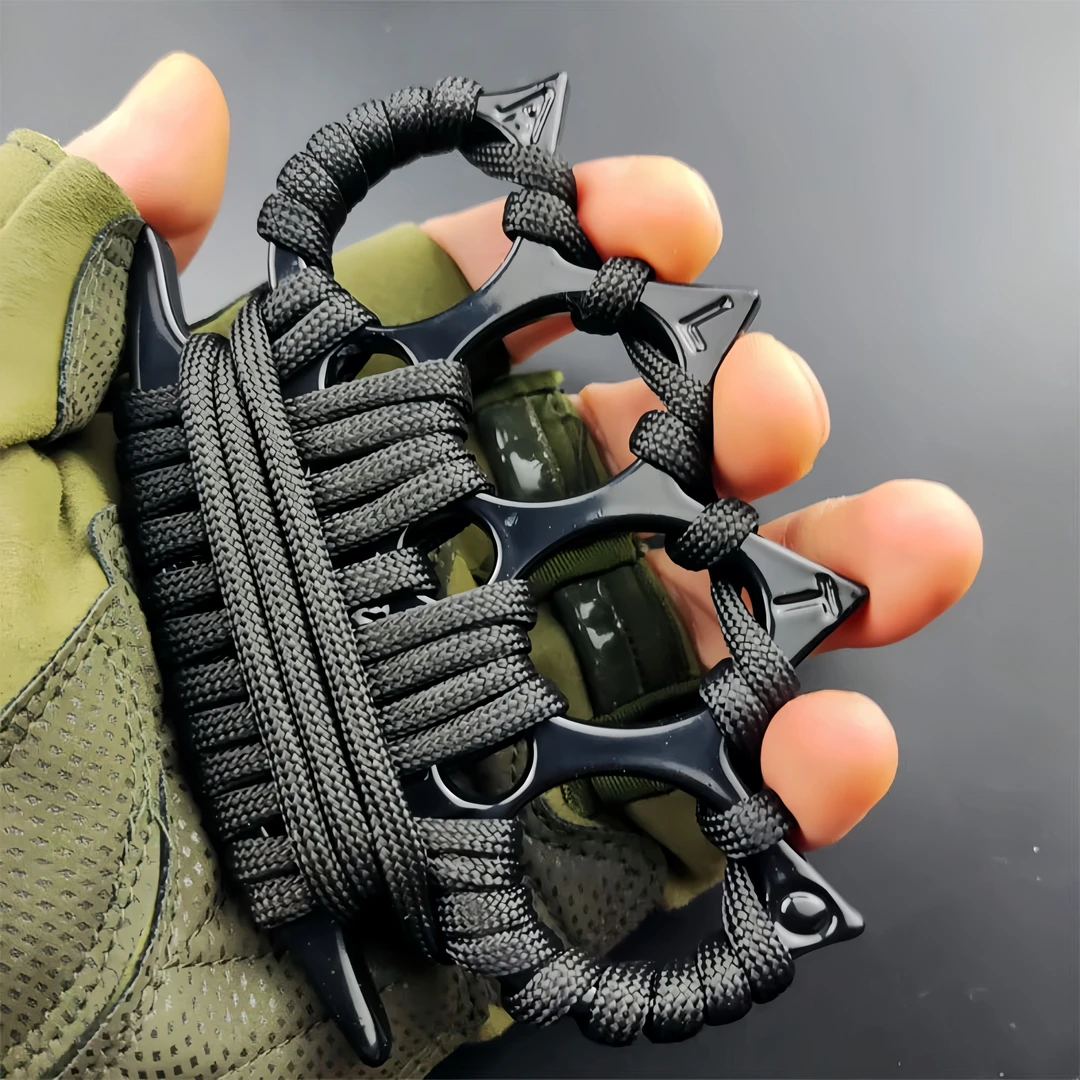 指虎-防身器加厚钛钢合金冷兵器车载手撑子指环虎拳加厚指扣四指