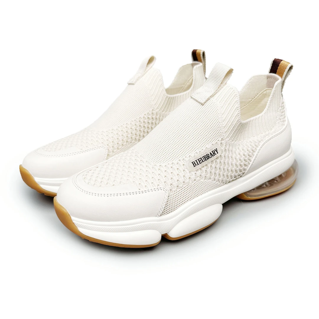 BIEUBRAYR/2024运动针织气垫底一脚蹬时尚老钱风百搭休闲百搭男鞋