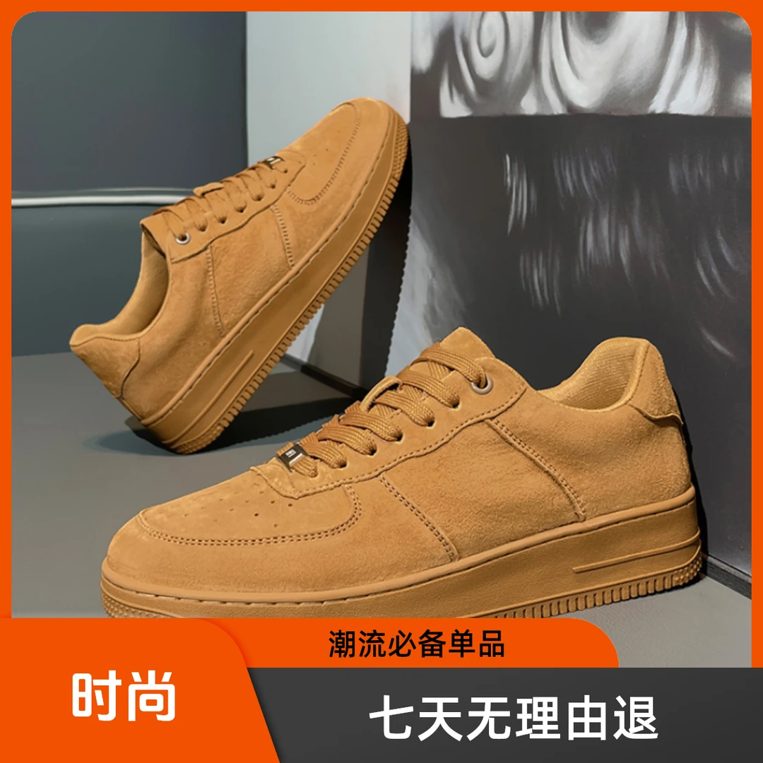 爆款四季系带舒适软底时尚潮流板鞋中性低帮运动休闲百搭潮鞋真皮