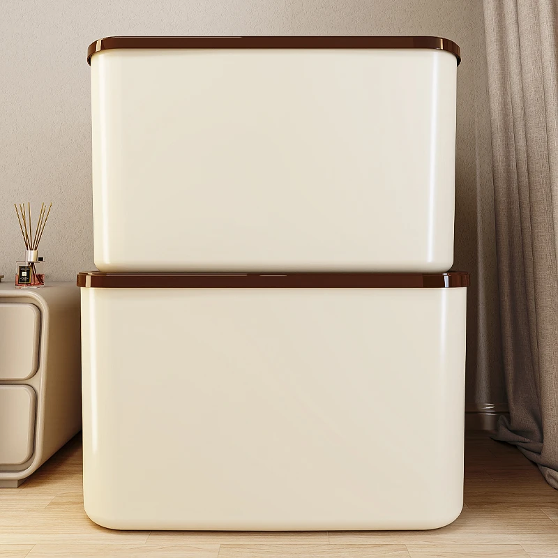 【两个】开学季带盖收纳箱零食化妆品玩具书本办公杂物客厅收纳盒