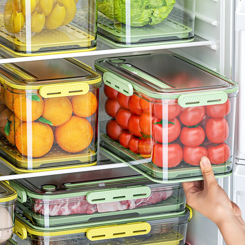 智纳保鲜带盖冰箱保鲜盒食物密封盒子透明食品果蔬鸡蛋整理收纳盒