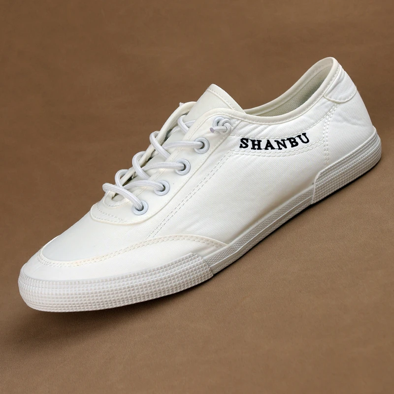 2024春季新款休闲舒适透气帅气时尚男士一脚蹬板鞋百搭白色潮鞋