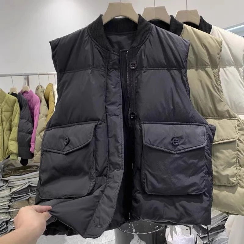 大码胖mm新款韩版棉服马甲女秋冬季加厚外套百搭马夹保暖休闲外穿