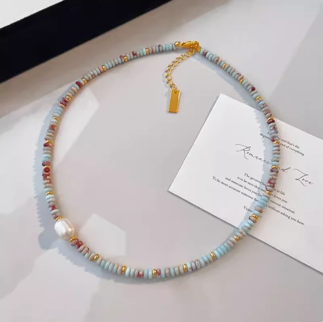 铜合金项链 622 捷★【Aosieya奥茜亚】波西米亚 简约 算盘珠锁骨链