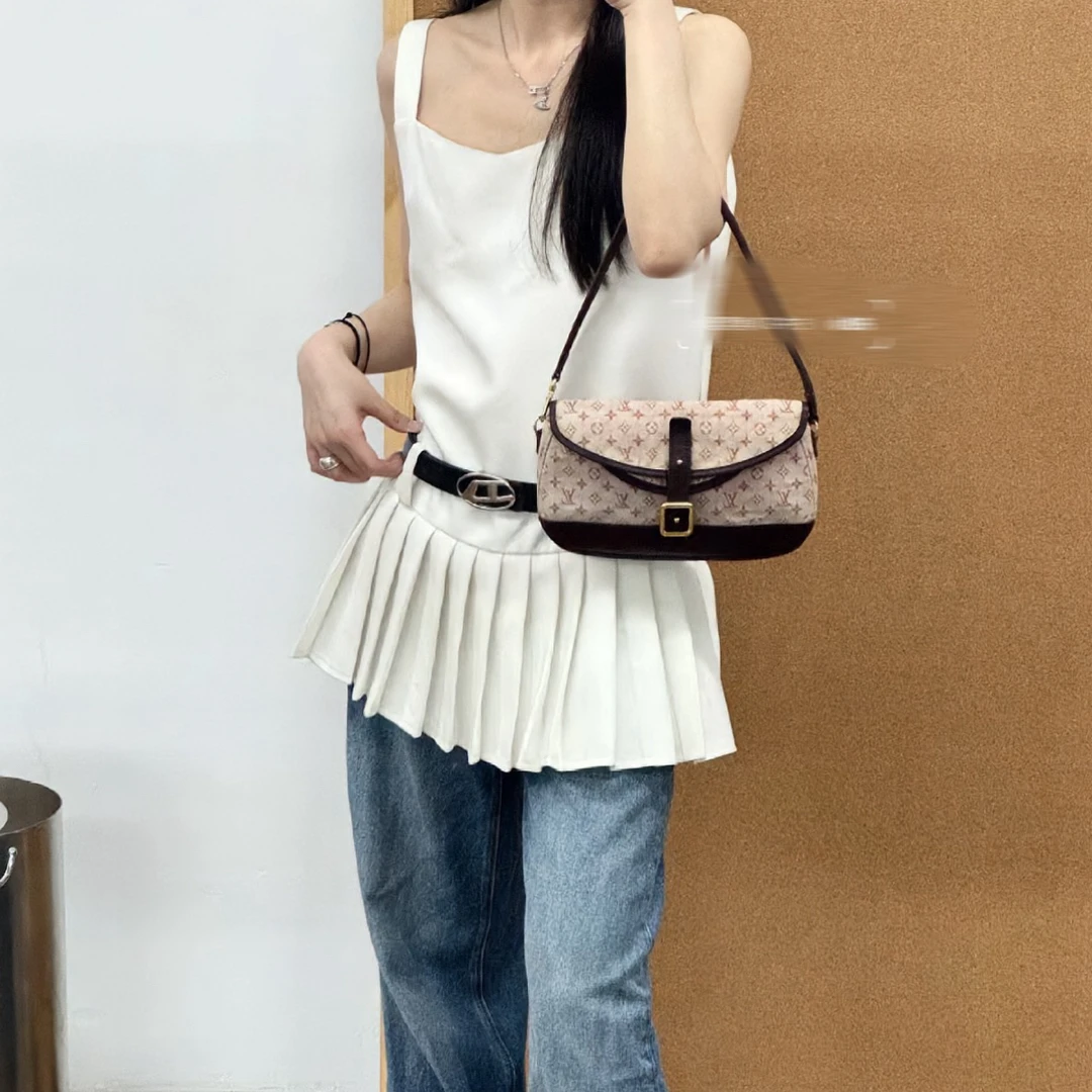 95新 LouisVuitton/路易威登 坚诚/路易威登单宁相机包/1999