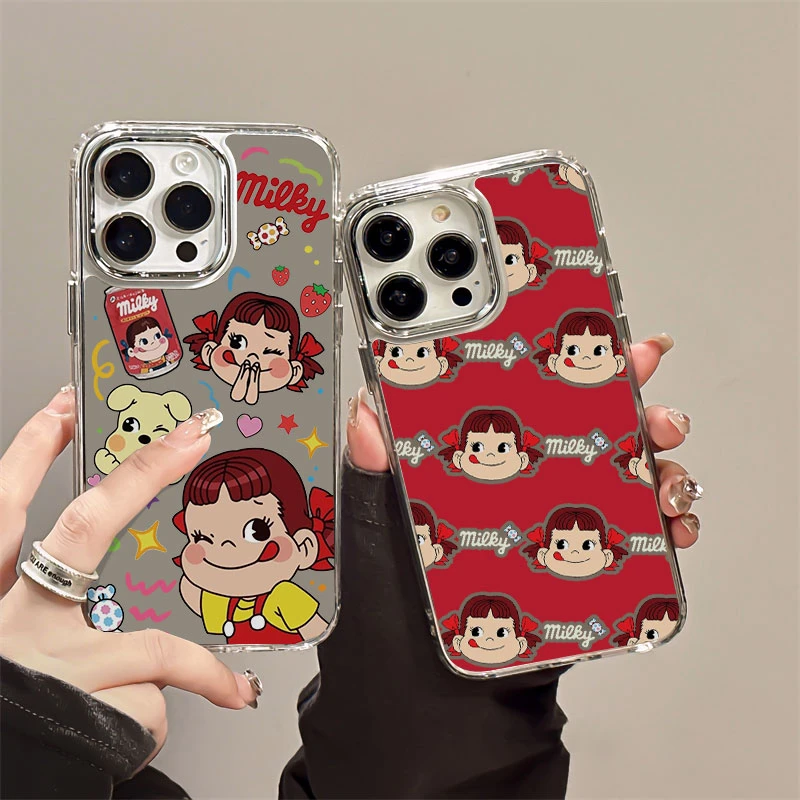 卡通不二家牛奶妹适用iPhone11/12/13Promax手机壳苹果X/XR/XSmax