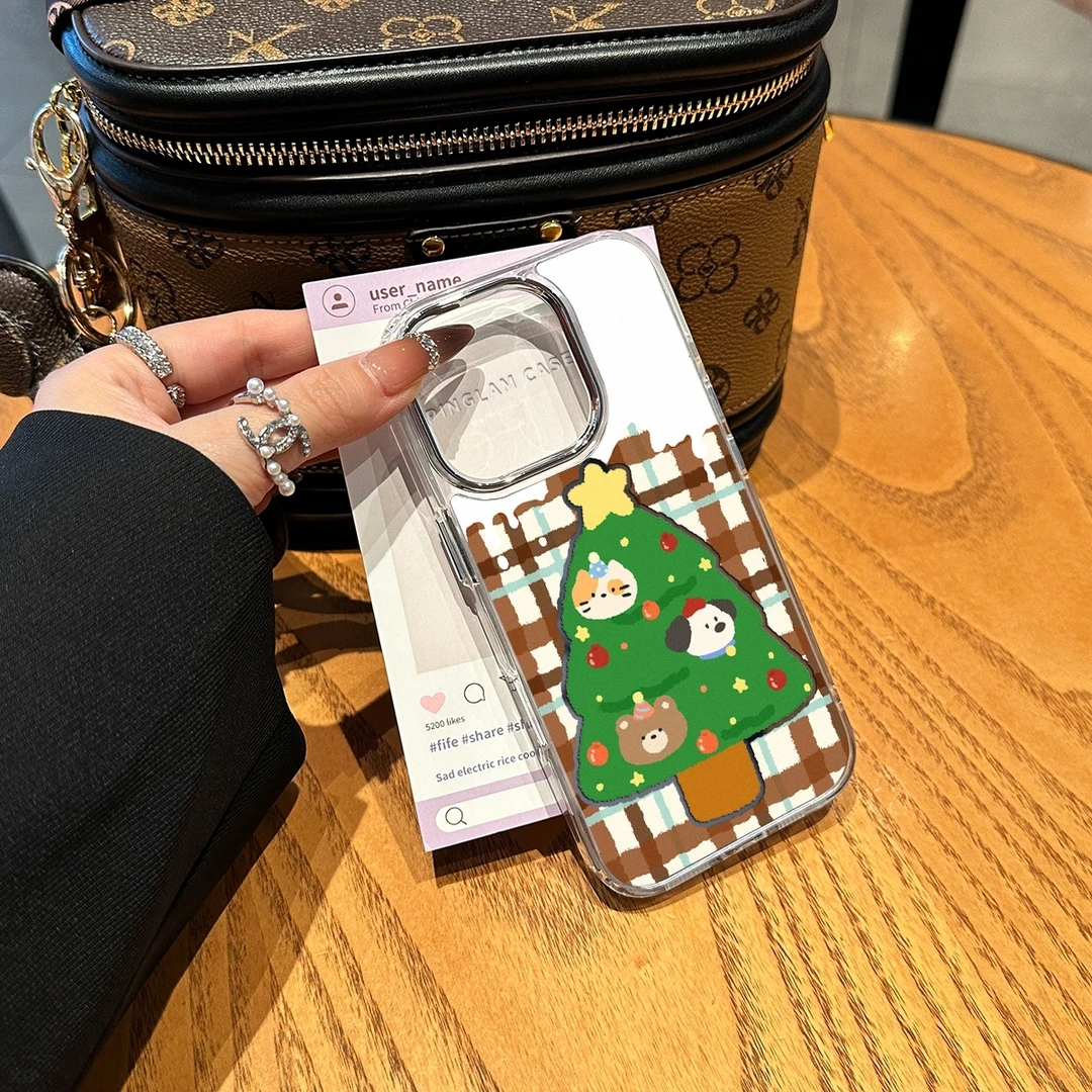 宠物圣诞适用苹果16promax手机壳iPhone15镜头全包14pro防摔13/12