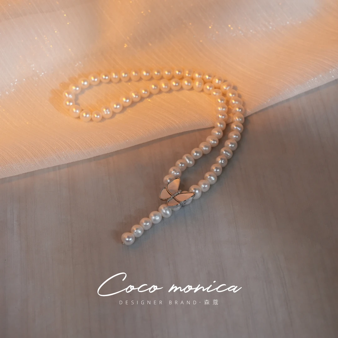 【小霞珠宝】ZX249气质白色轻奢时尚百搭小米珠天然淡水珍珠项链
