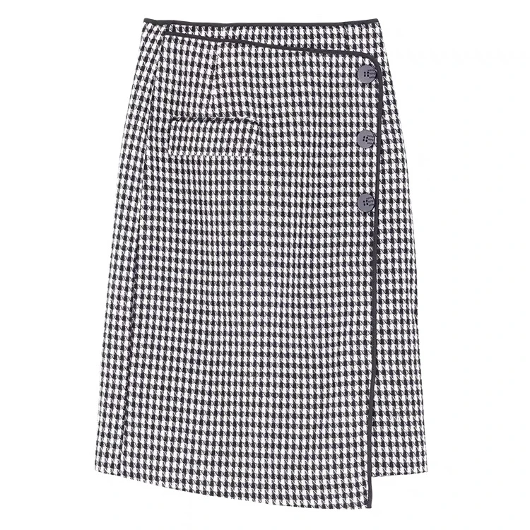 【3*S】优雅气质通勤半身裙冬季个性复古格纹时尚百搭A字裙37181154