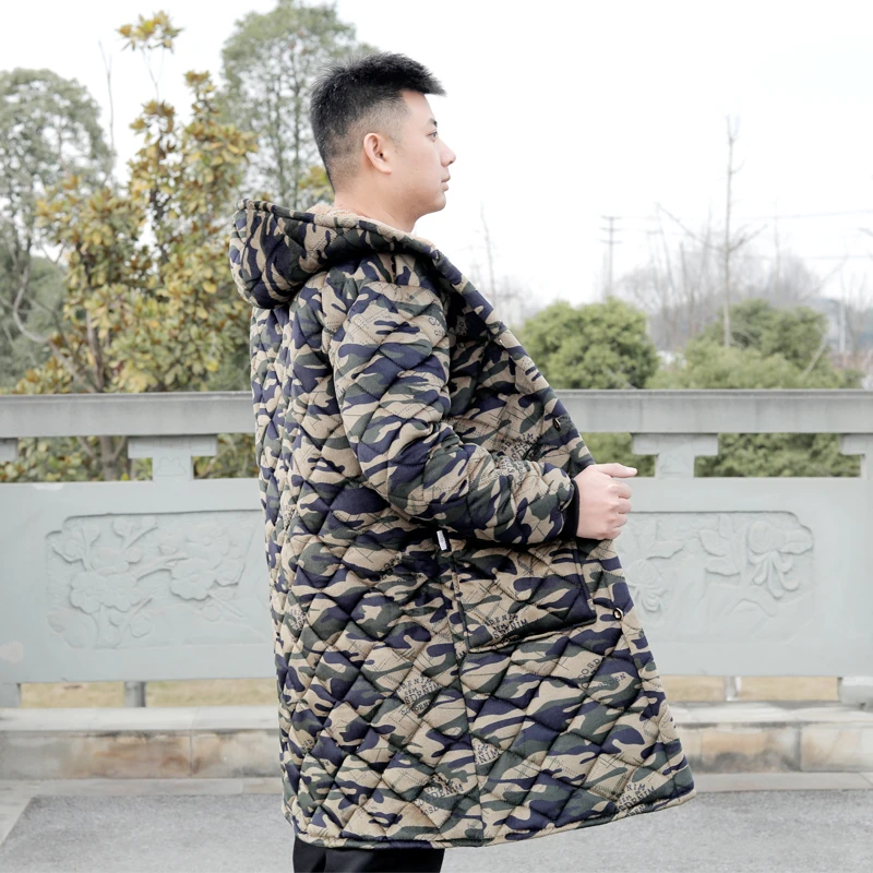 四川省服加绒厚罩衣男士加厚特厚工作服夹棉罩衣防寒加绒服长款