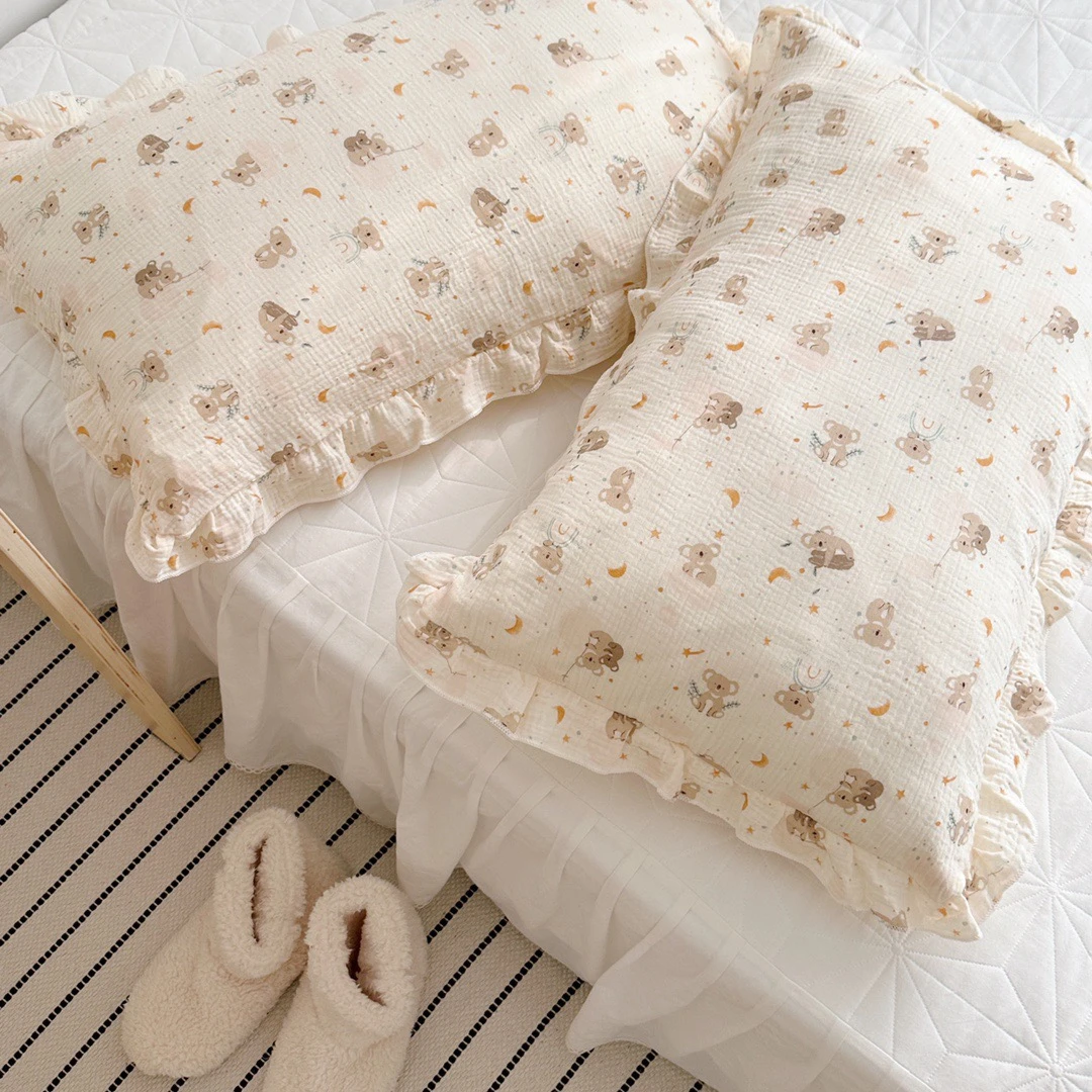 失眠小屋新品 A类双层纱 法式花边枕套 30*50cm