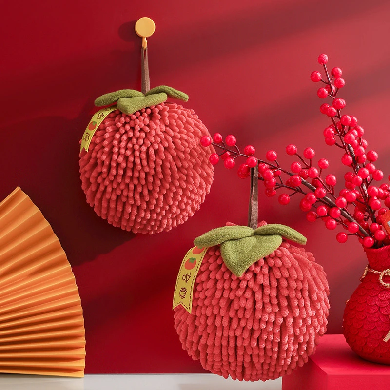 擦手巾挂式擦手球加厚抹布超强吸水不掉毛厨房专用雪尼尔毛巾可爱