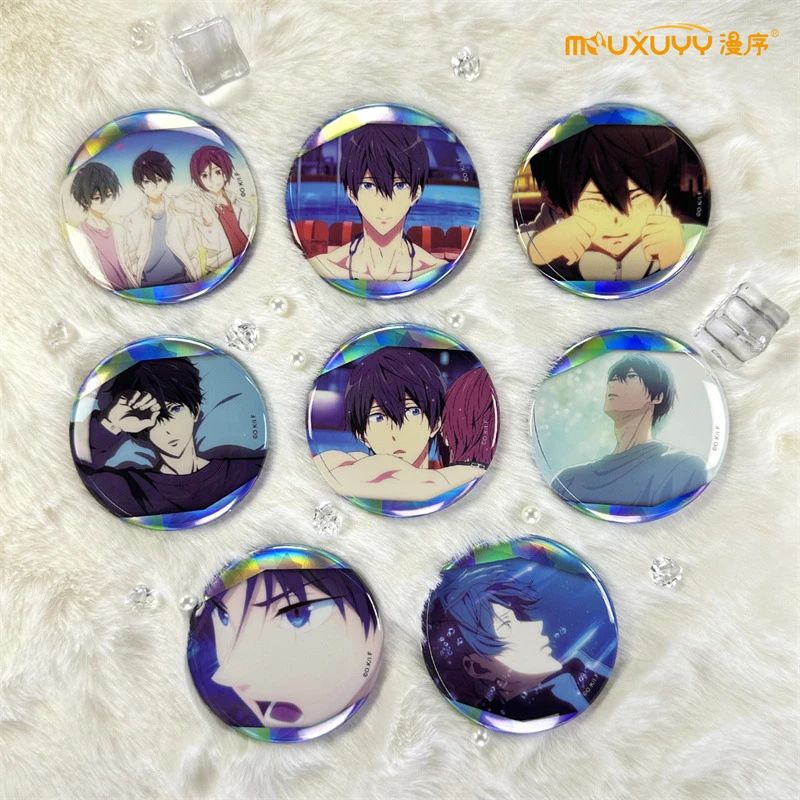 【哈 鲁】free 男子游泳俱乐部七濑遥 松冈凛第二弹 吧唧徽章冰箱贴