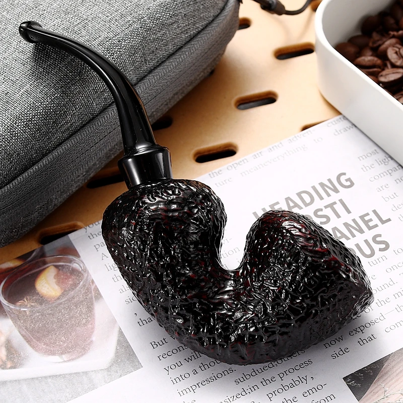 Adous/爱斗仕14MM大空腔象鼻随形石楠木烟斗手工制作手工雕刻款