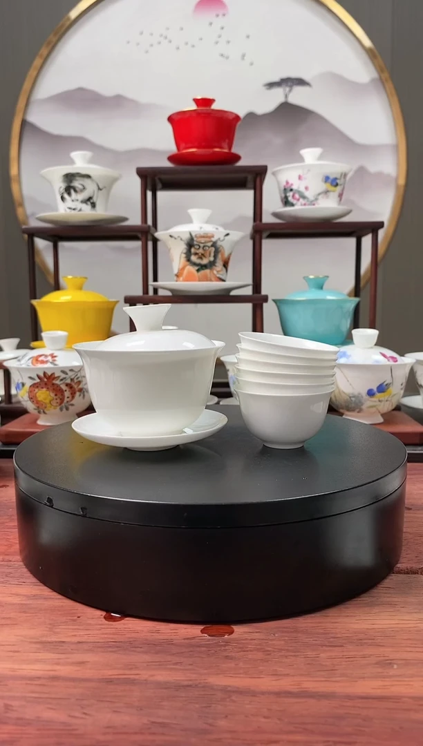 【闪购商品】骨瓷3寸盖碗粉丝安排玉兰一号杯6个