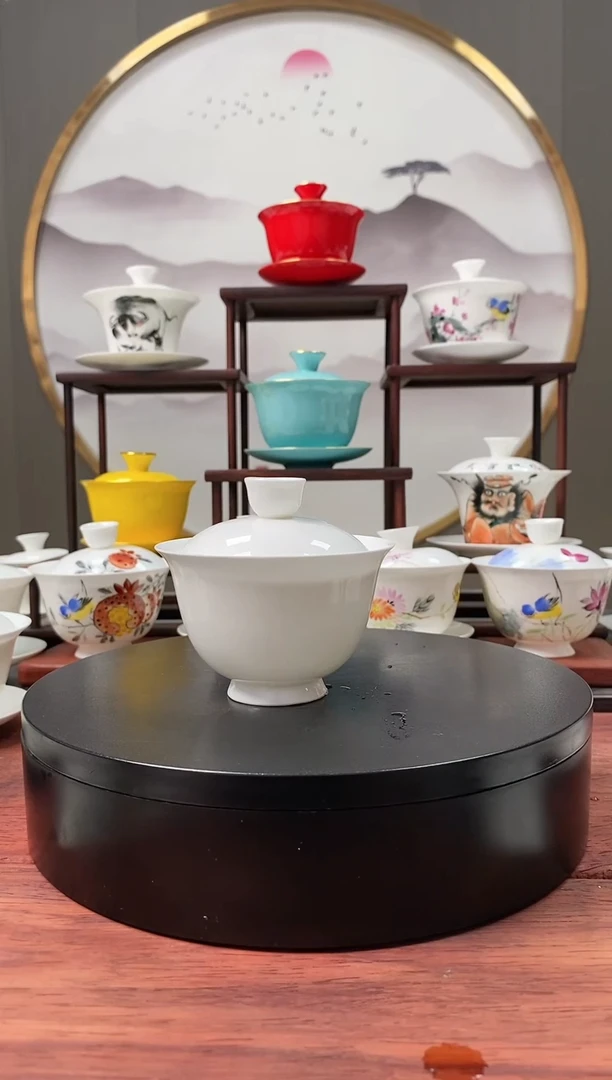 【闪购商品】骨瓷二才大帅盖碗粉丝安排将军杯4个