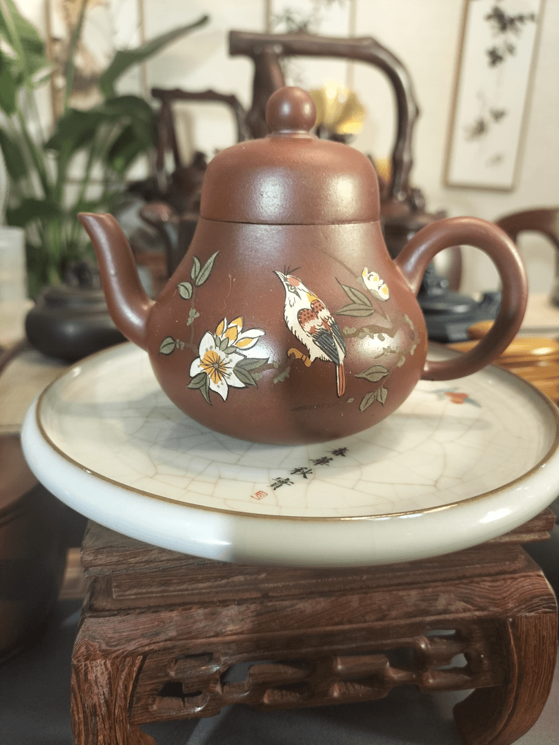 宜兴原矿紫砂沉香泥梨形微瑕