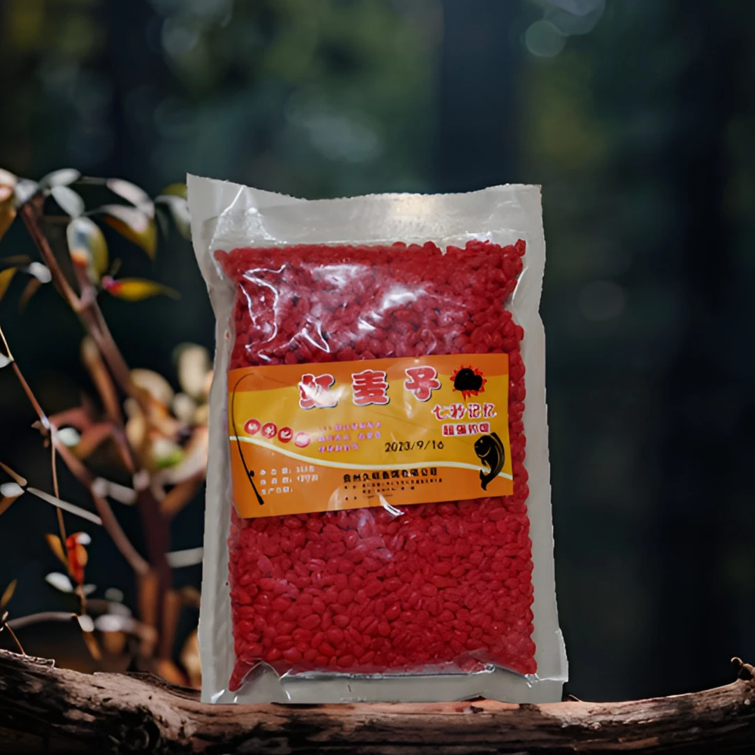 红麦子去皮麦子钓赤尾鲫鱼细鳞清波草鱼鲤鱼鳊鱼（350克装）