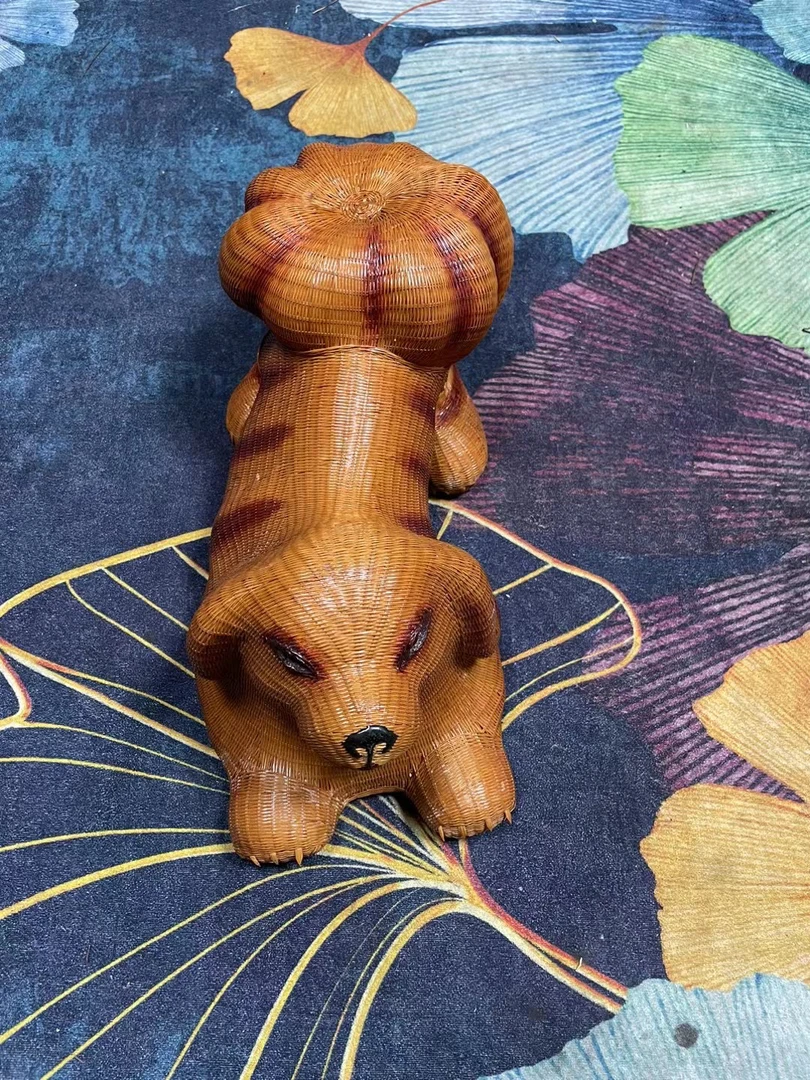 竹编哈巴狗，嵊州竹编，非遗传承。