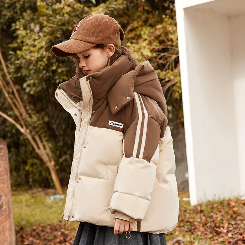 儿童羽绒服女童中长款2023新款洋气中大童童装女大童加厚冬季外套