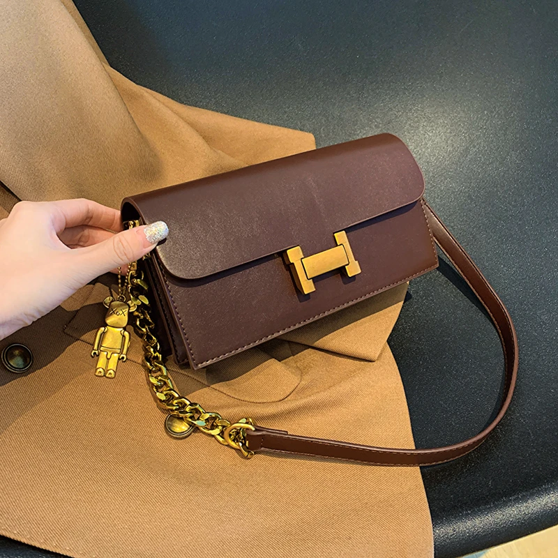 轻奢高档真皮质感包包女2023新款简约百搭腋下单肩包洋气斜跨包