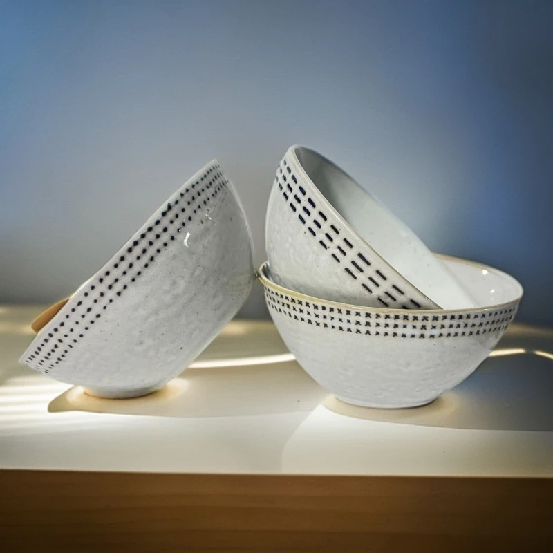 荔枝家陶瓷米饭碗2024新款5英寸吃饭碗日式高级复古餐具 微瑕