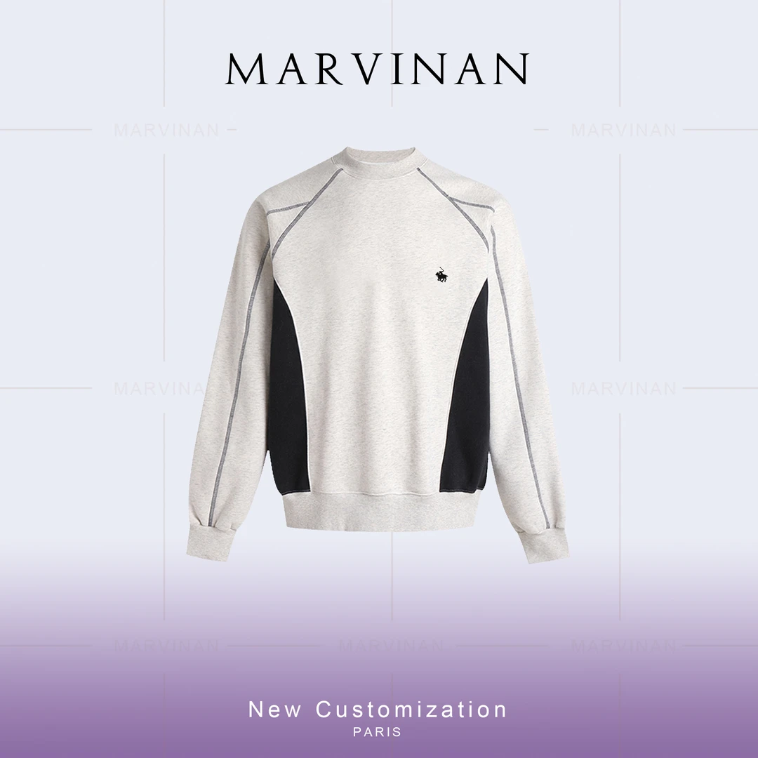 （极简主义）420克极简设计圆领卫衣立体设计美潮高定24年加绒上衣