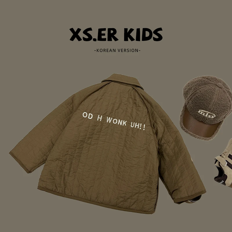 【向子】男童加厚夹棉外套冬季时尚保暖翻领棉服D23070