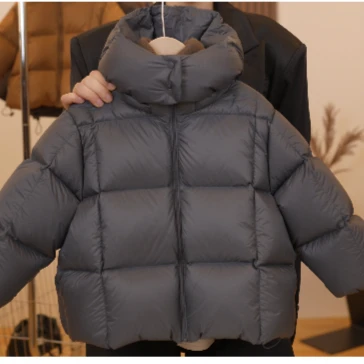 【兔小呗】男童冬保暖厚实双倍充绒90白鸭绒连帽羽绒服HBB2551