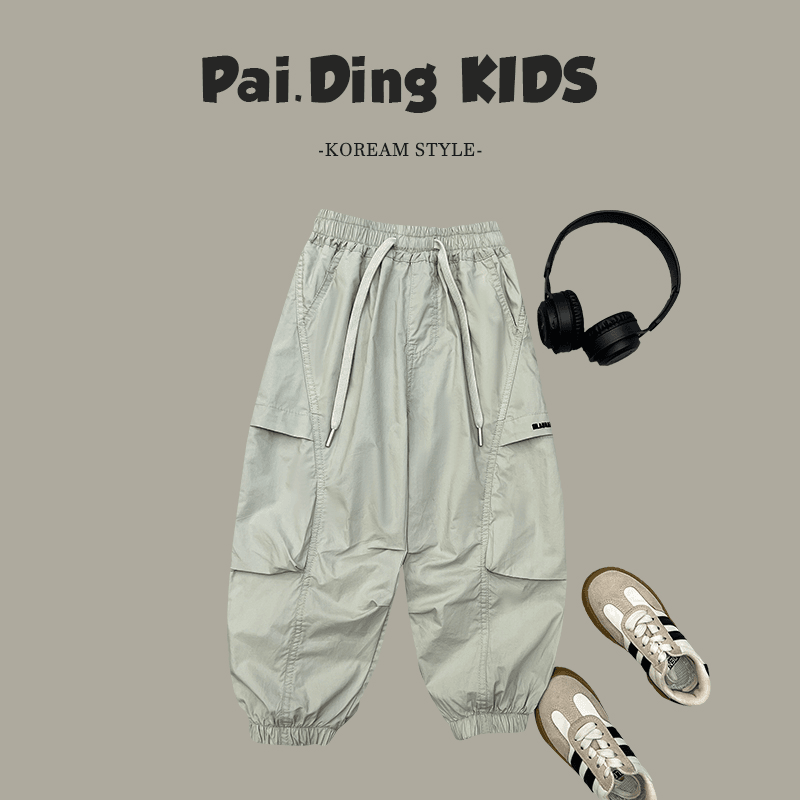 派町 【小向子现货】夏装儿童时尚工装风宽松休闲日常束脚裤ZY0097-XX1