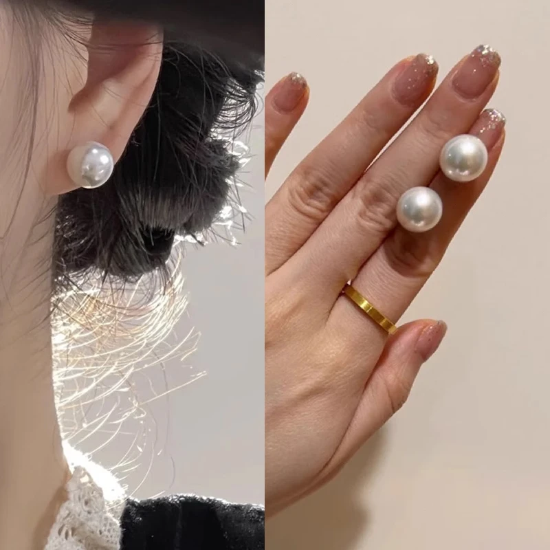 非金属仿珍珠耳饰 精致耳钉轻奢百搭小巧简约时尚气质女短款耳环