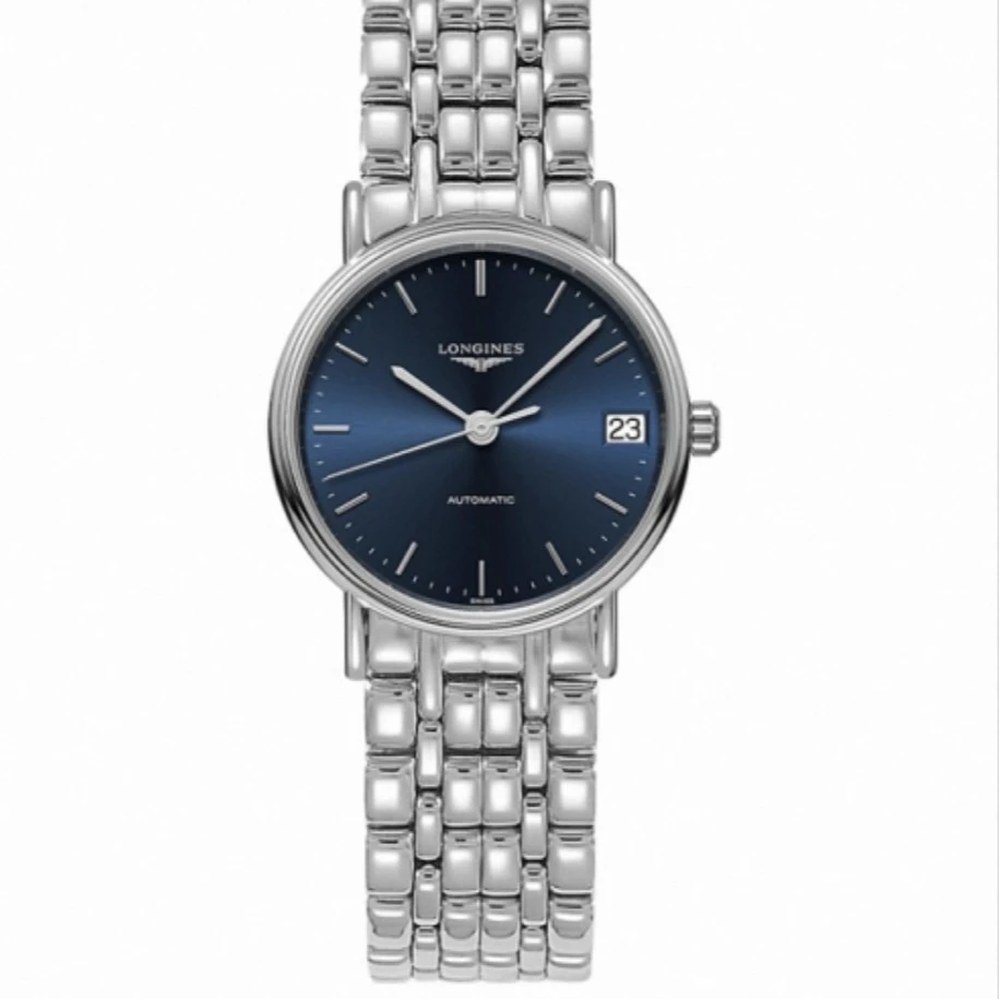 95新 Longines/浪琴 瑰丽蓝盘条钉/公价11100/30mm蓝色优雅