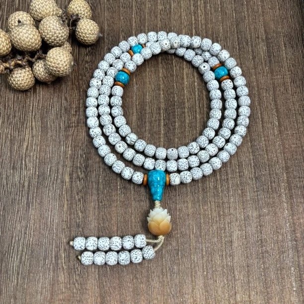 星月菩提海南料原生态干磨手串高抛尺寸9*8正星正月佛珠文玩串