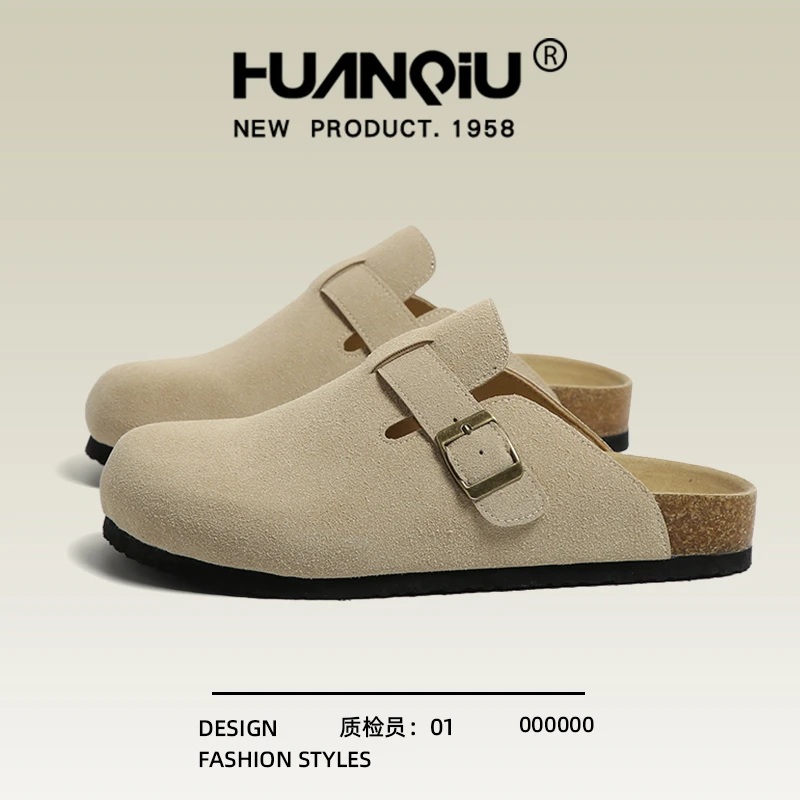 双11好物环球情侣勃肯鞋秋冬懒人包头一脚蹬防滑软底半托勃肯拖鞋