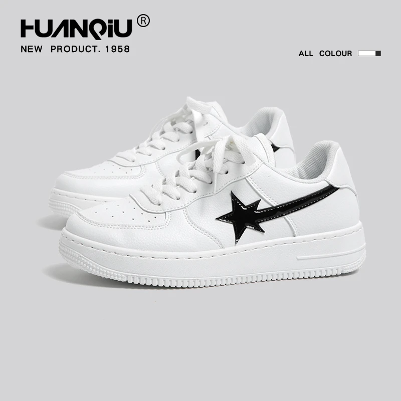 环球星星小白鞋春季款2025年百搭新款经典鞋子厚底潮鞋透气