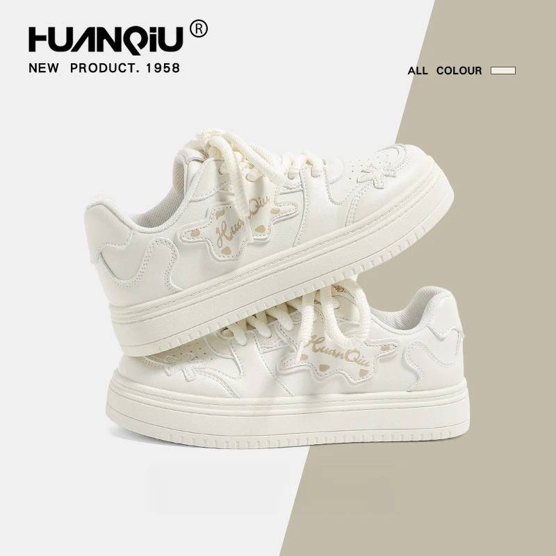 环球厚底小白鞋女2025新款小众原创秋季鞋子春秋休闲百搭运动板鞋