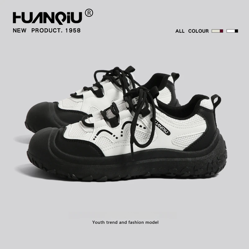 环球白鞋鞋女鞋2025年百搭新款休闲潮鞋徒步夏季登山鞋丑萌老爹鞋