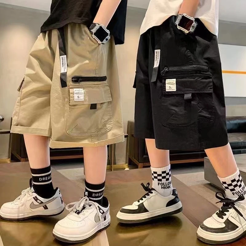 男童短裤儿童短裤外穿夏天工装2025新款薄款大童休闲裤时尚五分裤