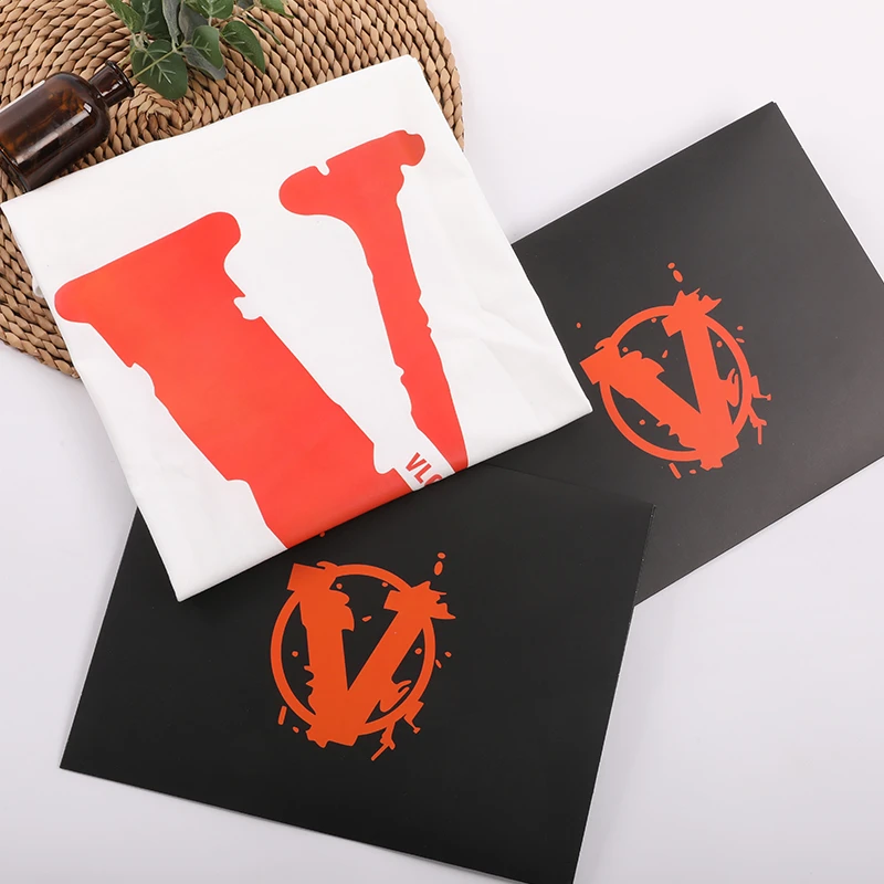 重磅纯棉潮流男女同款T恤休闲百搭印花ins圆领宽松半袖-橙V