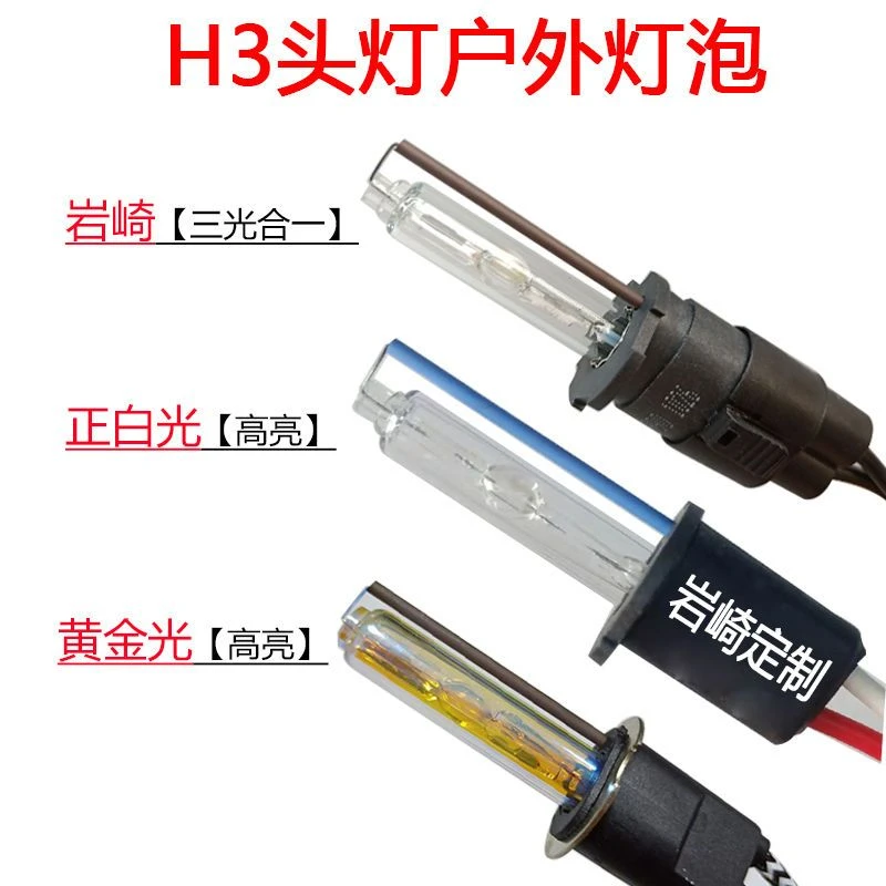 四海顶点头灯H3疝气灯泡岩崎强灯光夜钓鱼照射户外灯头通用氙气灯