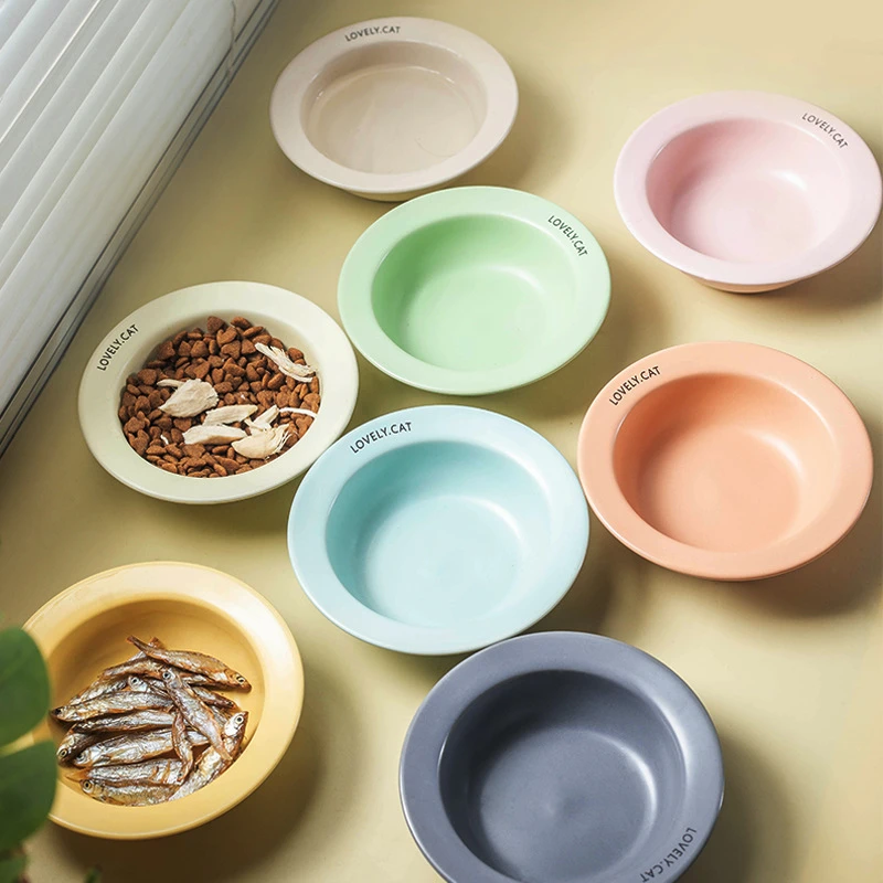 飞碟陶瓷宠物碗 喝水慢食碗  猫狗食盆  不黑下巴 宠爱加倍易清洗
