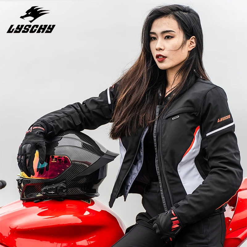 LYSCHY/雷翅雷翅骑行服摩托车四季女款防水防摔可拆内胆透气收腰