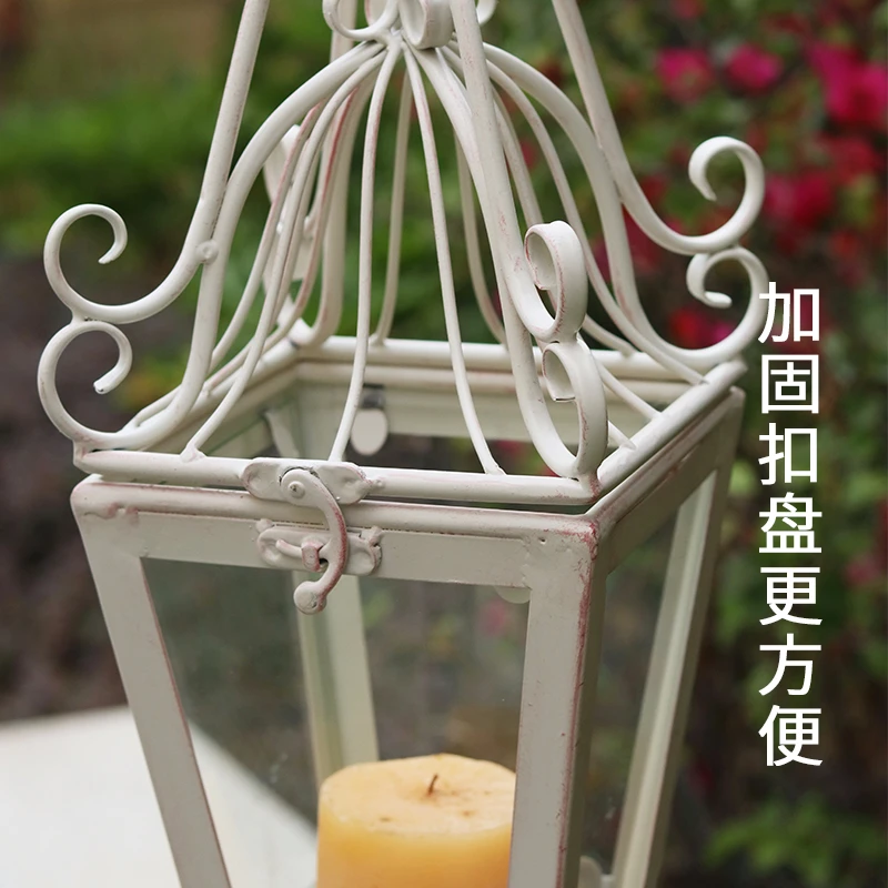 草坪灯风灯户外庭院花园景观布置复古立杆烛台路引创意花盆架摆件