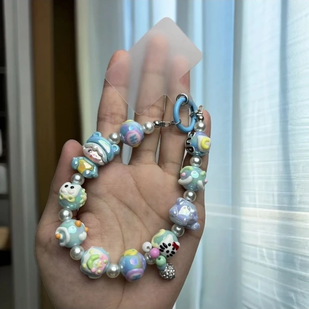 【拍一拆三】妮妮家手工DIY重工手机奶油风ins风挂件钥匙扣