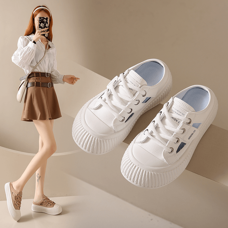 2024新款时尚休闲防滑拖鞋女夏镂空透气懒人包头半拖女XT19//C