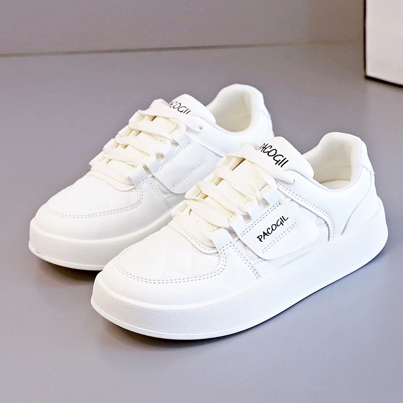 女2024秋季新款韩版ins潮百搭厚底板鞋鞋休闲鞋小白鞋P-2//C