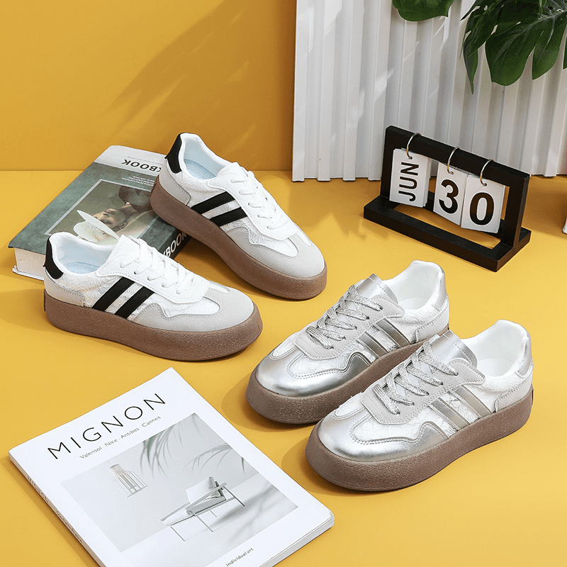 女2024夏季新款韩版ins潮百搭厚底德训板鞋休闲鞋小白鞋00001//C