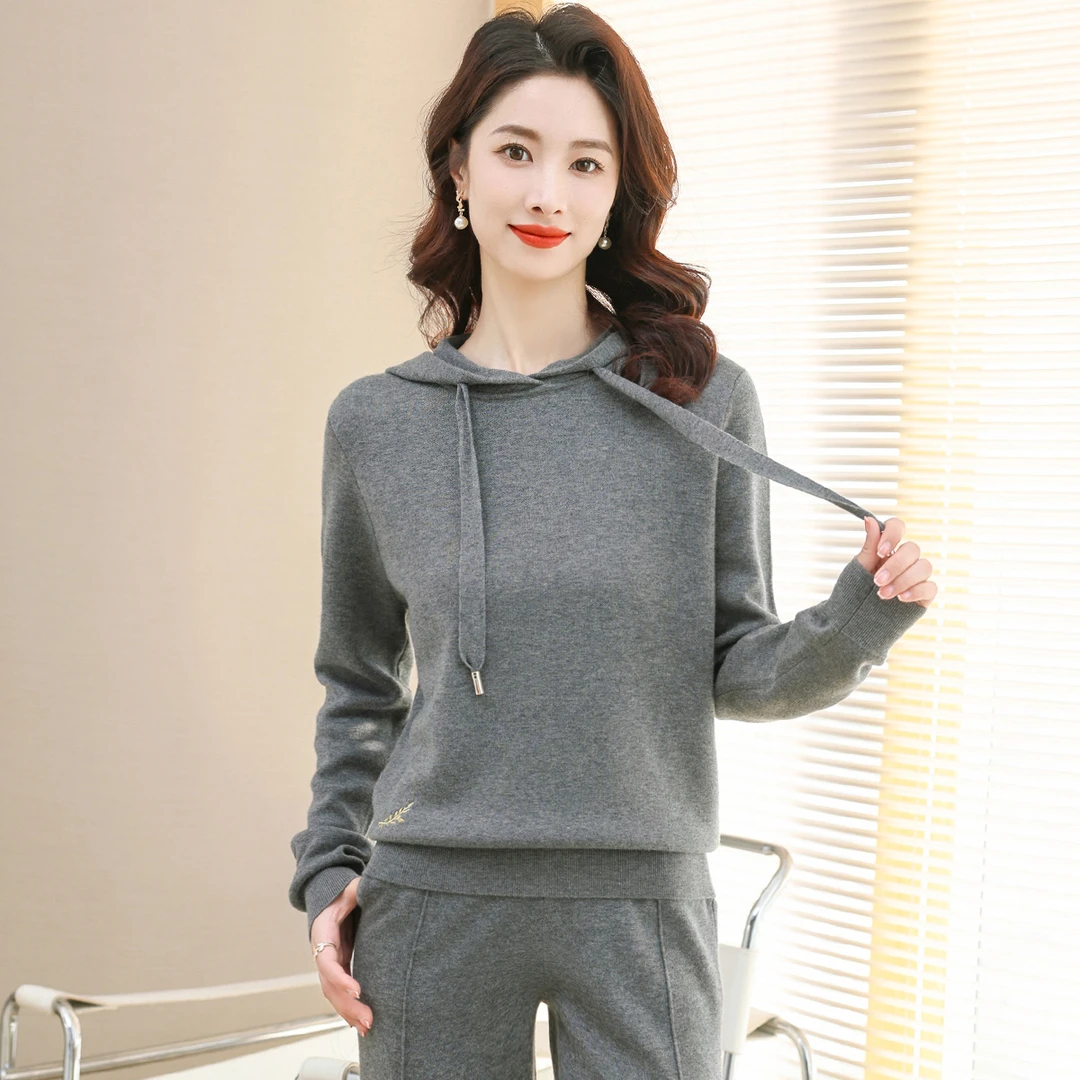 ToyzY春季时尚气质百搭显瘦连帽长袖套装上衣7C53306870