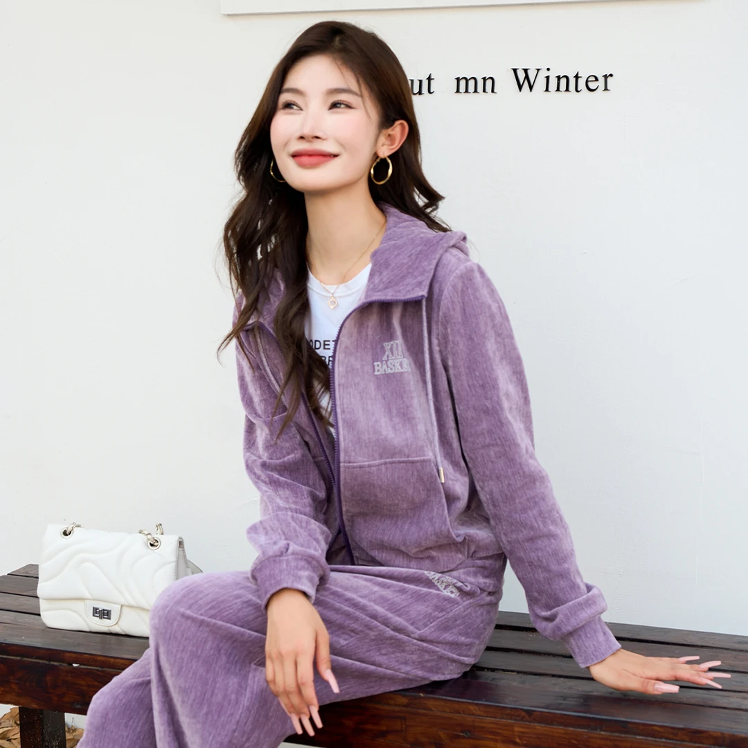 【商场同款】XIIBASKET十二篮25春新品紫色丝绒套装上衣7C65110120
