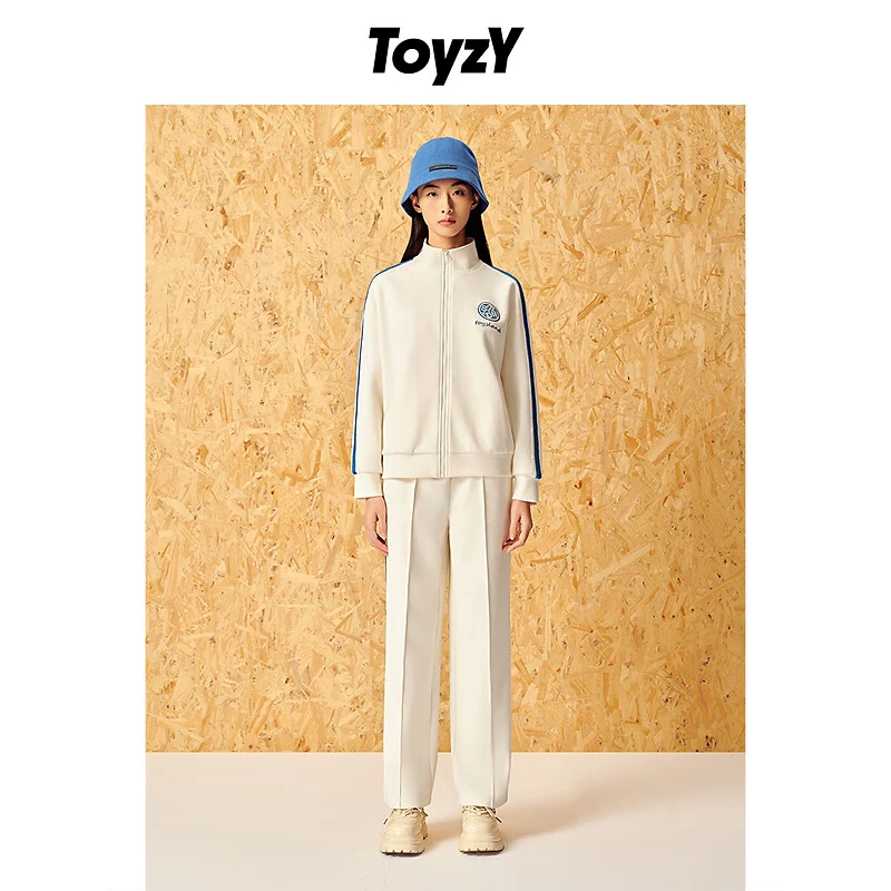 ToyzY清爽高级华夫格直筒阔腿时尚户外休闲裤7C54120430